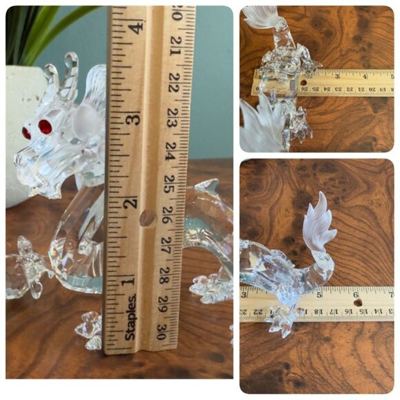 Swarovski 1997 The Dragon Fabulous Creatures Crystal Figurine W/ Box & Paperwork - Picture 9 of 10